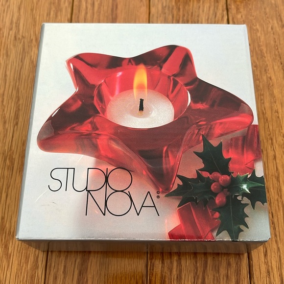 Vintage Studio Nova Starbright Red Votive Tea Light Candleholder - Picture 1 of 6